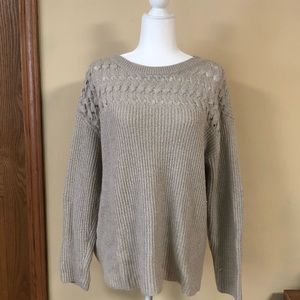 Shimmery Beige Knitted Sweater